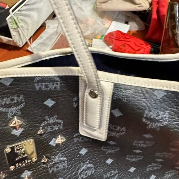 MCM Black and Gray Women's Tote Neverfull Bag